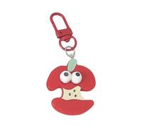 TSMORY Funny Face - Llavero de frutas rojas de dibujos animados para llaves, bolsas, mochilas, bonito regalo, anillos resistentes con diseño juguetón, accesorio de anillos de frutas, f, Talla única