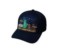 TSMORY Gorra de béisbol bordada transpirable para actividades al aire libre, diseño ligero de 250 aniversario de la independencia