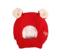 TSMORY Gorro de punto para perro pequeño, para Halloween, gatos, fiesta de cumpleaños, disfraz para labradores, mascotas, clima frío, gorro de punto, cálido y cómodo, accesorio de invierno, sombrero