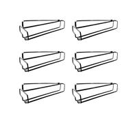 TSMORY Juego de 6 soportes de metal de alta calidad para copas de vino, organizadores de almacenamiento seguros para el hogar, pubs, copas de vino