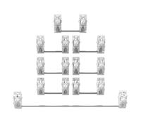 TSMORY Juego de 8 estabilizadores de teclado, construcción de placa de acero, escritura silenciosa, 6.25Ux1, 2Ux7, estructura ergonómica, estabilizador de placa de acero