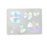TSMORY Molde de silicona de resina geométrica para pendientes, llavero, colgante, molde ligero y epoxi de cristal, 8.2x11cm, Silicona