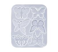 TSMORY Molde de silicona epoxi de cristal para colgantes, hojas de mariposa, lazo, molde de silicona, herramienta para hacer joyas