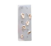 TSMORY Molde de silicona para arcilla de cerámica, molde de silicona flexible y portátil para manualidades, adornos de orejas, 2.5cm, Silicona