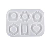 TSMORY Molde de silicona portátil de resina de cristal para pendientes, moldes de fundición de formas irregulares, moldes para hacer joyas para amantes, 10.2x12cm, Silicona