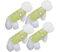 TSMORY Paquete de 4 chalecos de forro polar para perro, cálido, protección trasera, cómodos, materiales suaves, ropa para perros pequeños