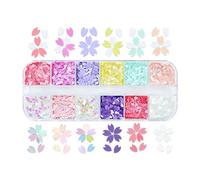 TSMORY Pétalos de flores para molde de resina epoxi, papel de relleno, flores, resina, lentejuelas, pigmento, colgante, Size reference picture, PET