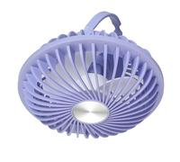 TSMORY Potente ventilador de escritorio portátil pequeño de tres velocidades, carga USB, fuerte refrigeración para el hogar, camping, ventilador y lámpara