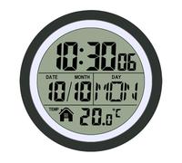 TSMORY Reloj de ducha colgante resistente al agua con succión de temperatura, reloj de hora en la ducha, impermeable, relojes de pared para baño, funciona con pilas, resistente al agua