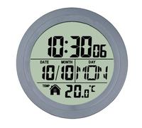 TSMORY Reloj de ducha colgante resistente al agua con succión de temperatura, reloj de hora en la ducha, impermeable, relojes de pared para baño, funciona con pilas, resistente al agua