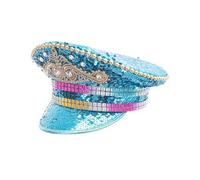 TSMORY Sombrero de fiesta de lentejuelas con diamantes de imitación, sombrero de fiesta de lentejuelas coloridas, sombrero de festival para cumpleaños y celebraciones, M031, XS-XL