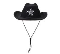 TSMORY Sombrero de mezclilla con diseño de estrellas, ajustable, unisex, informal, con lentejuelas, para actividades al aire libre, Negro, XS-XL