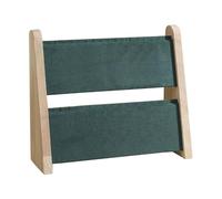 TSMORY Soporte de exhibición de collar de ahorro de espacio, hecho a mano de doble capa de madera para joyería y casas