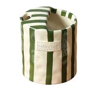 TSMORY Taza de café de cerámica a rayas antideslizante para chocolate caliente, té helado, uso diario, regalo de Navidad, taza de café de mano para bebidas calientes