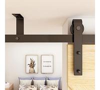 TSMST 3M (10FT) Herraje para Puerta Corredera Corredera Kit de montaje en techo, Accesorios para Puertas Correderas - Estilo Básico