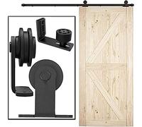 TSMST 9FT/274CM Herraje para Puerta Corredera Kit de Accesorios para Puertas Correderas con Guía de Suelo Ajustable - T Estilo