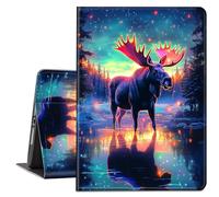 TSNJTBDL Funda para Kindle Paperwhite de 12ª generación de 7 pulgadas y Kindle ColorSoft Signature Edition, piel sintética con apagado y encendido automático, funda protectora delgada y ligera, alce