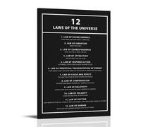 TSNKNP 12 Laws of The Universe Póster Pintura Decorativa Lienzo Arte de Pared Salón Póster Dormitorio Pintura, Arte de Pared Impresión de Imagen Moderna Decoración de Habitación Familiar 30 x 45 cm