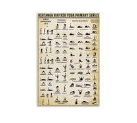 TSNKNP Ashtanga Vinyasa Yoga Primary Series Póster Pintura Decorativa Lienzo Arte de Pared Salón Póster Dormitorio Pintura, Arte de Pared Impresión de Imagen Moderna Decoración de Habitación Familiar