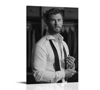 TSNKNP Chris Hemsworth Star Póster Pintura Decorativa Lienzo Arte de Pared Salón Póster Dormitorio Pintura, Arte de Pared Impresión de Imagen Moderna Decoración de Habitación Familiar 40 x 60 cm