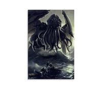 TSNKNP Cthulhu Art Poster Pintura Decorativa Lienzo Arte Mural Salón Póster Dormitorio Pintura, Arte de Pared Impresión de Imagen Moderna Decoración de Habitación Familiar 30 x 45 cm