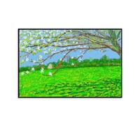 TSNKNP David-hockney-the-arrival-of-spring Art Poster Pintura Decorativa Lienzo Arte de Pared Salón Póster Dormitorio Pintura, Arte de Pared Impresión de Imagen Moderna Decoración de Habitación