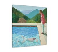 TSNKNP David Hockney The Grey House Póster Pintura Decorativa Lienzo Arte de Pared Salón Póster Dormitorio Pintura, Arte de Pared Impresión de Imagen Moderna Decoración de Habitación Familiar 28 x 28