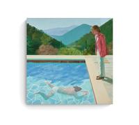 TSNKNP David Hockney The Grey House Póster Pintura Decorativa Lienzo Arte de Pared Salón Póster Dormitorio Pintura, Arte de Pared Impresión de Imagen Moderna Decoración de Habitación Familiar 24 x 24