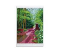 TSNKNP DAVID HOCKNEY'the Arrival of Spring Poster Pintura Decorativa Lienzo Arte de Pared Salón Póster Dormitorio Pintura, Arte de Pared Impresión de Imagen Moderna Decoración de Habitación Familiar