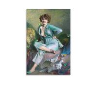 TSNKNP Emile Friant The Familiar Birds Póster Pintura Decorativa Lienzo Arte de Pared Salón Póster Dormitorio Pintura, Arte de Pared Impresión de Imagen Moderna Decoración de Habitación Familiar 08 x