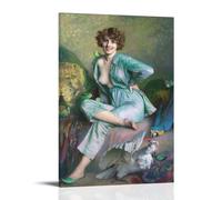 TSNKNP Emile Friant The Familiar Birds Póster Pintura Decorativa Lienzo Arte de Pared Salón Póster Dormitorio Pintura, Arte de Pared Impresión de Imagen Moderna Decoración de Habitación Familiar 40 x