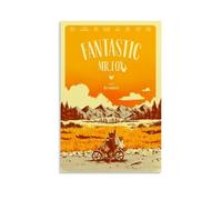 TSNKNP Fantastic Mr Fox Movie Poster Pintura Decorativa Lienzo Arte de Pared Salón Póster Dormitorio Pintura, Arte de Pared Impresión de Imagen Moderna Decoración de Habitación Familiar 24 x 36