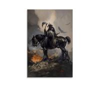 TSNKNP Frank Frazetta Death Dealer Art Poster Pintura Decorativa Lienzo Arte de Pared Salón Póster Dormitorio Pintura, Arte de Pared Impresión de Imagen Moderna Decoración de Habitación Familiar 08 x