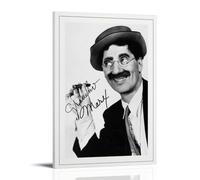 TSNKNP GROUCHO MARX Póster Firmado Pintura Decorativa Lienzo Arte de Pared Salón Póster Dormitorio Pintura, Arte de Pared Impresión de Imagen Moderna Decoración de Habitación Familiar 08 x 12 Pulgadas