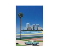 TSNKNP Hiroshi Nagai Póster de Arte de Coche Azul Pintura Decorativa Lienzo Arte de Pared Salón Póster Dormitorio Pintura, Arte de Pared Impresión de Imagen Moderna Decoración de Habitación Familiar