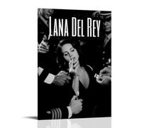 TSNKNP Lana Del Rey Póster en Blanco y Negro - Pintura Decorativa Lienzo Arte de Pared para Salón y Dormitorio - Decoración Moderna Habitación Familiar 08 x 12 Pulgadas (20 x 30 cm)
