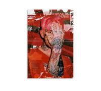 TSNKNP Lil Peep Art Póster Pintura Decorativa Lienzo Arte Mural Salón Póster Dormitorio Pintura, Arte de Pared Impresión de Imagen Moderna Decoración de Habitación Familiar 40 x 60 cm