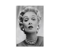 TSNKNP Marlene Dietrich Singer Póster Pintura Decorativa Lienzo Arte de Pared Salón Póster Dormitorio Pintura, Arte de Pared Impresión de Imagen Moderna Decoración de Habitación Familiar 24 x 36