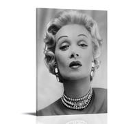 TSNKNP Marlene Dietrich Singer Póster Pintura Decorativa Lienzo Arte de Pared Salón Póster Dormitorio Pintura, Arte de Pared Impresión de Imagen Moderna Decoración de Habitación Familiar 24 x 36