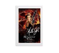 TSNKNP Milla Jovovich Póster Firmado Pintura Decorativa Lienzo Arte de Pared Salón Póster Dormitorio Pintura, Arte de Pared Impresión de Imagen Moderna Decoración de Habitación Familiar 20 x 30