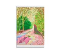TSNKNP Póster de David-hockney-the-arrival-of-spring pintura decorativa lienzo arte de pared sala de estar póster dormitorio pintura, arte de pared impresión de imagen moderna decoración de habitación