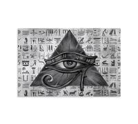 TSNKNP Póster de ojo de Horus en blanco y negro pintura decorativa lienzo arte de pared sala de estar póster dormitorio pintura, arte de pared impresión de imagen moderna decoración de habitación