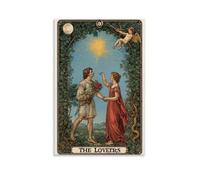 TSNKNP Tarot Card The Lovers Art Poster Pintura Decorativa Lienzo Arte Mural Salón Póster Dormitorio Pintura, Arte de Pared Impresión de Imagen Moderna Decoración de Habitación Familiar 08 x 12