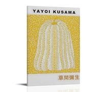 TSNKNP YAYOI KUSAMA Calabaza Amarillo Póster Pintura Decorativa Lienzo Arte de Pared Salón Póster Dormitorio Pintura, Arte de Pared Impresión de Imagen Moderna Decoración de Habitación Familiar 40 x