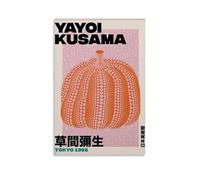 TSNKNP Yayoi Kusama Calabaza Póster Arte Retro Pintura Decorativa Lienzo Arte Mural Salón Póster Dormitorio Pintura, Arte de Pared Impresión de Imagen Moderna Decoración de Habitación Familiar 40 x 60