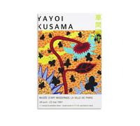 TSNKNP Yayoi Kusama Flower Poster Pintura Decorativa Lienzo Arte de Pared Salón Póster Dormitorio Pintura, Arte de Pared Impresión de Imagen Moderna Decoración de Habitación Familiar 08 x 12 Pulgadas