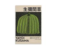 TSNKNP Yayoi Kusama Green Pumpkin Poster Pintura Decorativa Lienzo Arte de Pared Salón Póster Dormitorio Pintura, Arte de Pared Impresión de Imagen Moderna Decoración de Habitación Familiar 24 x 36