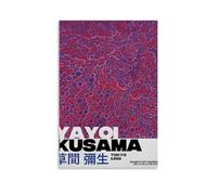 TSNKNP Yayoi Kusama Póster Abstracto Infinity Nets Pintura Decorativa Lienzo Arte de Pared Salón Póster Dormitorio Pintura, Arte de Pared Impresión de Imagen Moderna Decoración de Habitación Familiar