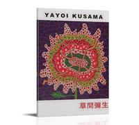 TSNKNP YAYOI KUSAMA Póster Arte de Flores Pintura Decorativa Lienzo Arte de Pared Salón Póster Dormitorio Pintura, Arte de Pared Impresión de Imagen Moderna Decoración de Habitación Familiar 20 x 30
