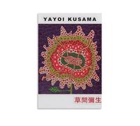 TSNKNP YAYOI KUSAMA Póster Arte de Flores Pintura Decorativa Lienzo Arte de Pared Salón Póster Dormitorio Pintura, Arte de Pared Impresión de Imagen Moderna Decoración de Habitación Familiar 24 x 36